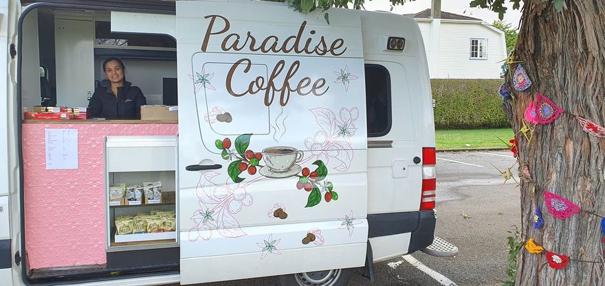 Paradise Coffee mobile coffee van ready for events