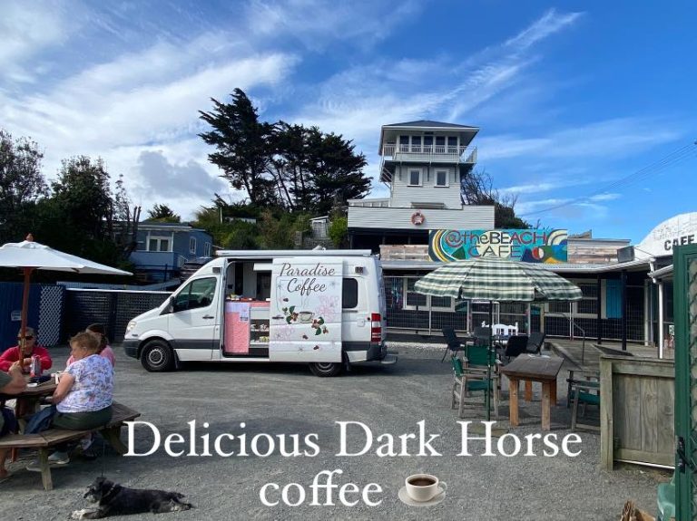 Paradise Coffee mobile coffee van at Waiterere Beach